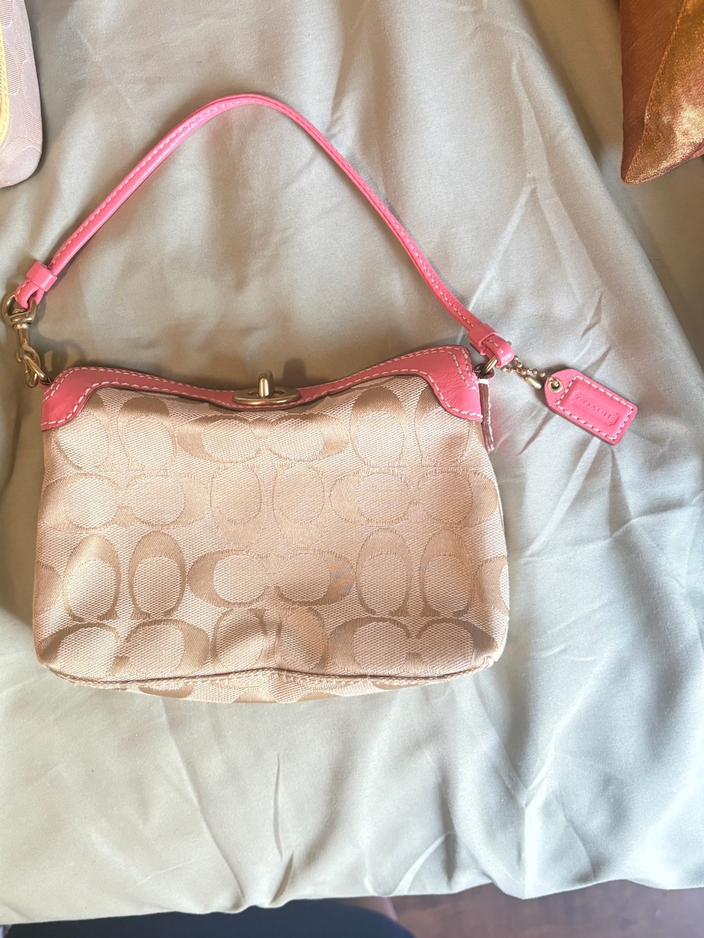 Coach Pink and Signature Canvas Cosmetic Bag Collection - Picture 8 of 13